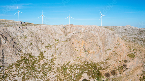 Aerial photo from drone to Sierra Gorda de Loja Mountain range. 
Loja, province of Granada, Andalusia,Spain
 photo