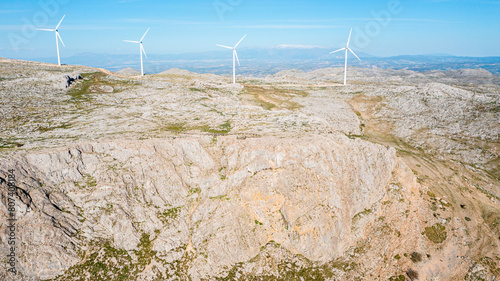 Aerial photo from drone to Sierra Gorda de Loja Mountain range. 
Loja, province of Granada, Andalusia,Spain
 photo