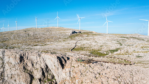 Aerial photo from drone to Sierra Gorda de Loja Mountain range. 
Loja, province of Granada, Andalusia,Spain
 photo