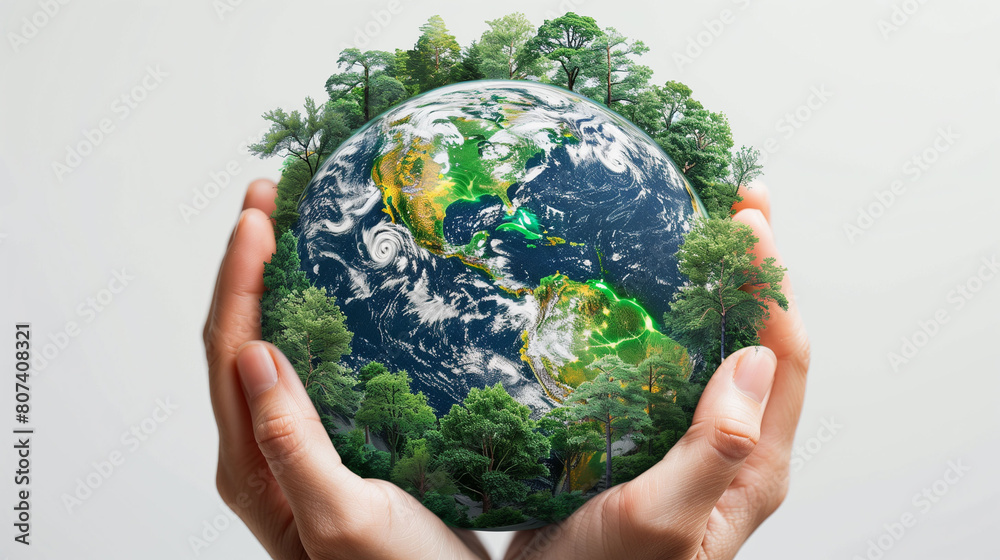 The World with Environmental of social and good governance concept. Save our Planet Climate change The World with Environmental of social and good governance concept. Save our Planet Climate change