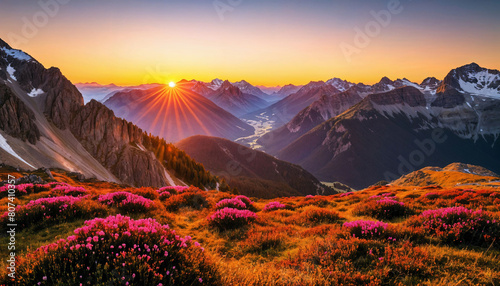 Majestic Mountain Sunrise MountainSunrise