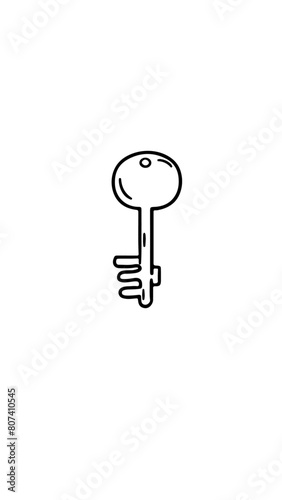 llave icono vector dibujo