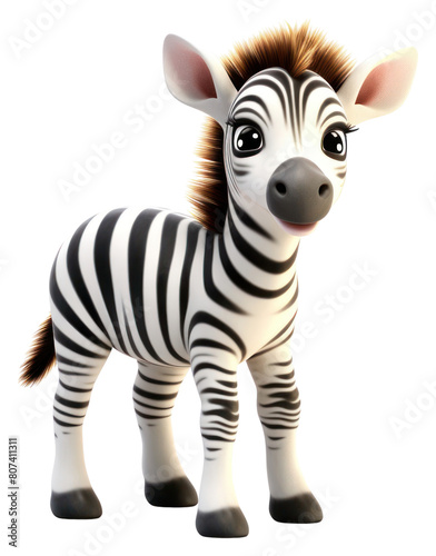 PNG Zebra wildlife cartoon animal.