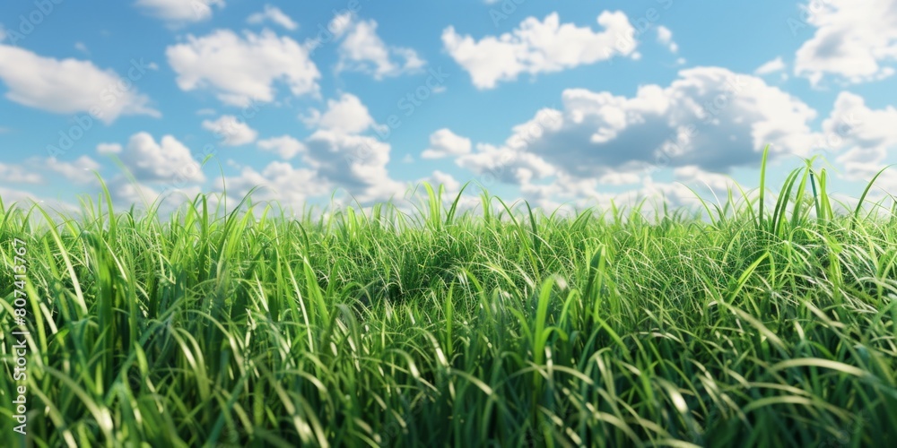 Nature's Tapestry: A Field of Green Grass Beneath a Boundless Blue Sky. Nature's Tapestry: A Field of Green Grass Beneath a Boundless Blue Sky.