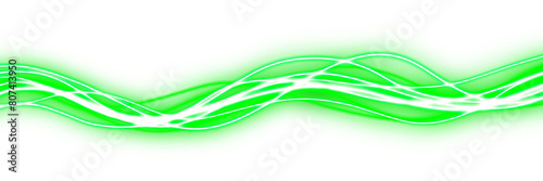 Wallpaper Mural Abstract light lines of movement and speed in green Torontodigital.ca