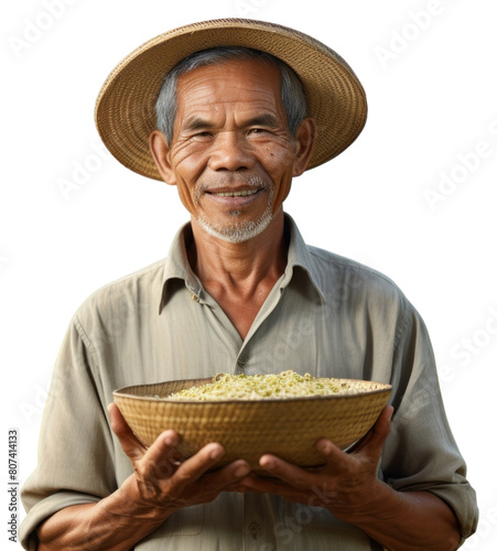 PNG Portrait farmer adult rice.