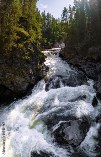 waterfall in the mountains