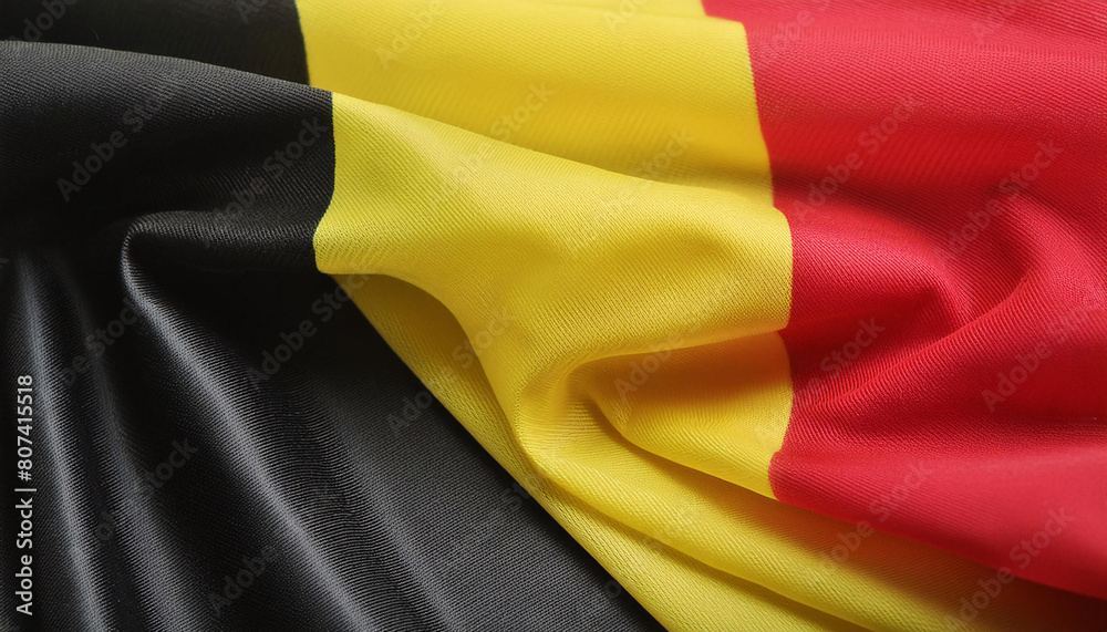 Realistic Artistic Representation of The Kingdom of Belgium waving flag Realistic Artistic Representation of The Kingdom of Belgium waving flag