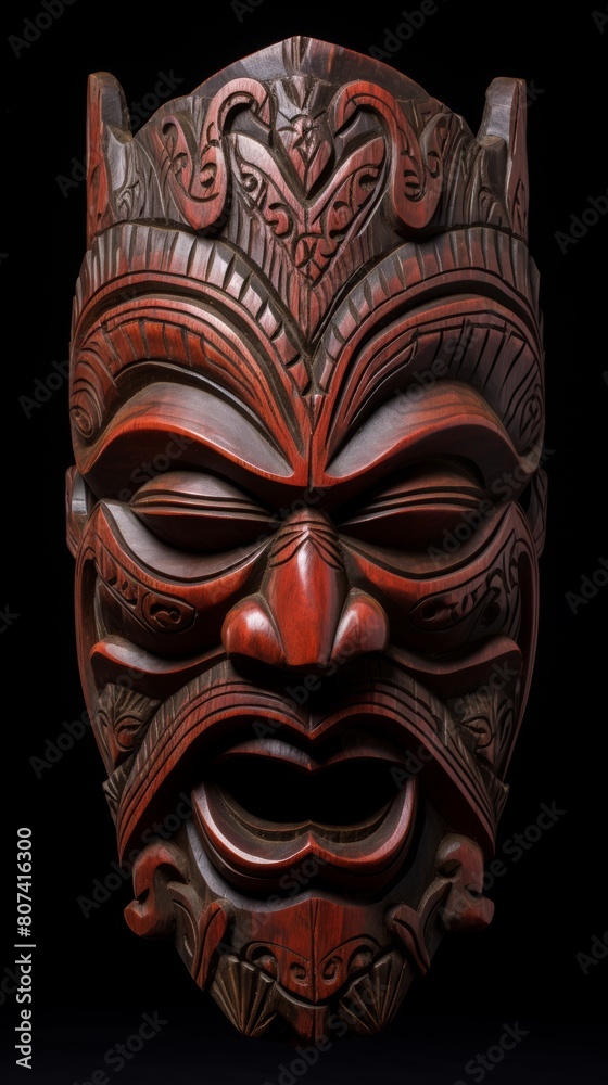 Intricate Tribal Mask with Ornate Patterns