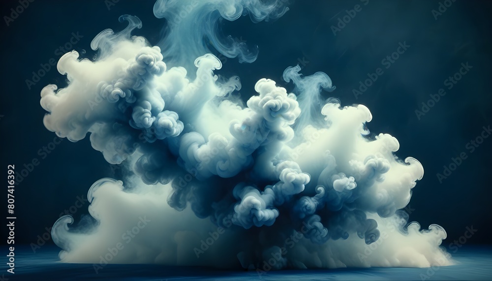 Naklejka premium Clear Plain Shiny Warm Soft Vintage Bokeh Cloudy Wave Like Geometric Blue Background or Texture