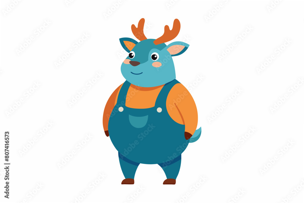 moose emoji sheet vector illustration