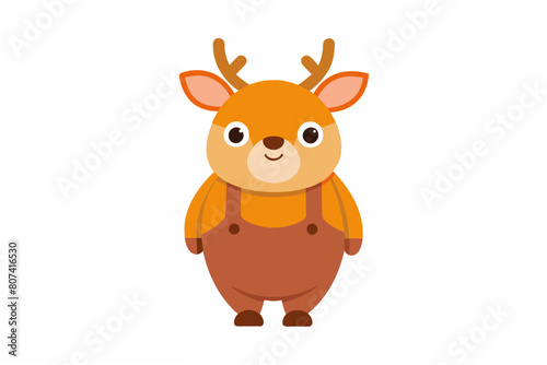 deer emoji sheet vector illustration
