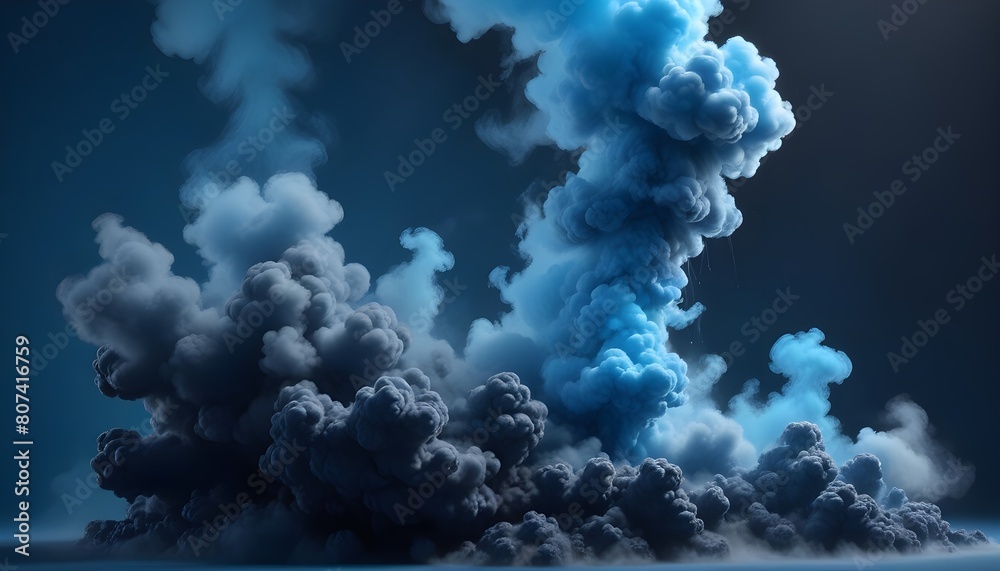 Naklejka premium Clear Plain Shiny Warm Soft Vintage Bokeh Cloudy Wave Like Geometric Blue Background or Texture