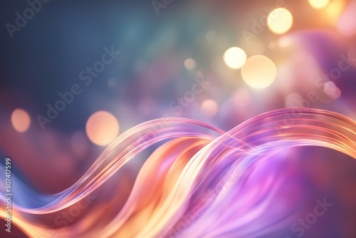 A colorful  abstract background with a purple line that is curved and wavy