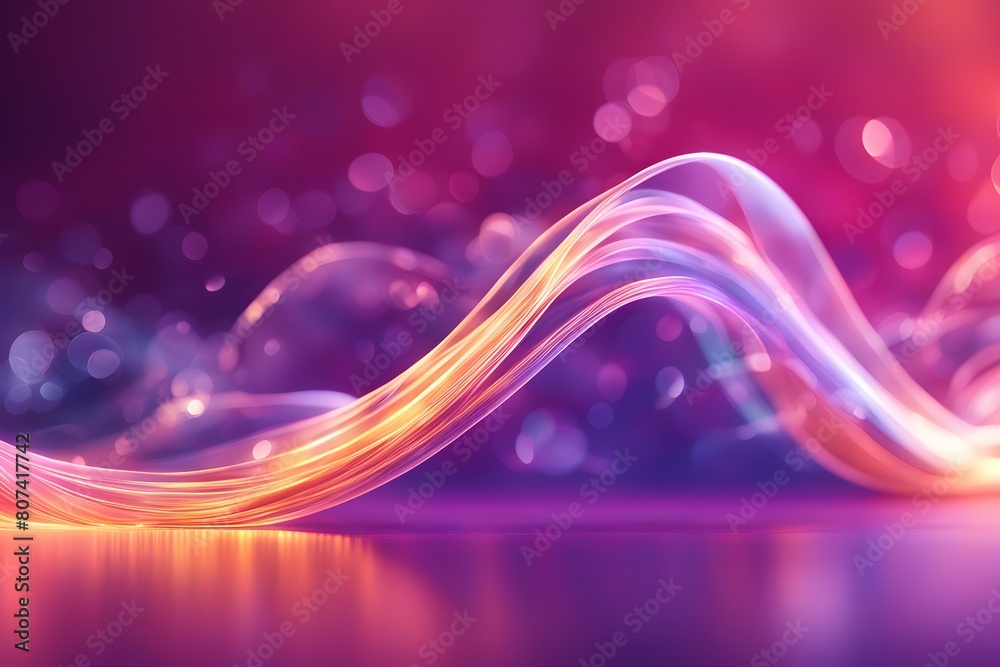 A colorful, abstract painting with a purple background and orange A colorful, abstract painting with a purple background and orange