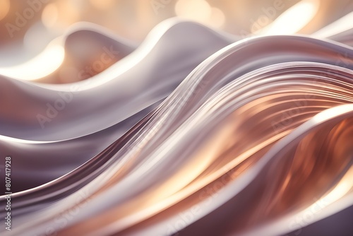 The image is a close up of a wave with a gold and white color scheme