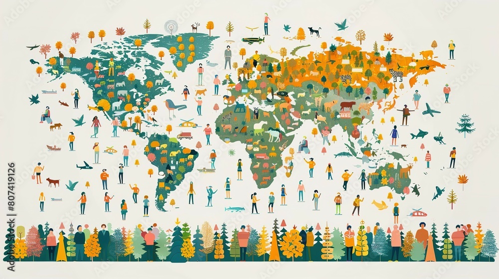 Obraz premium Vibrant Vector Graphics for Fair Trade Festivities