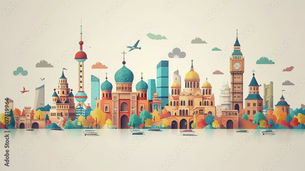 Fototapeta premium Illustrated Flyer for World Fair Trade Day Celebration