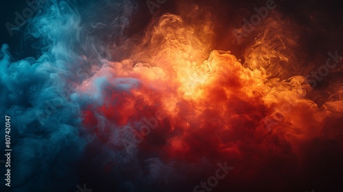 Vibrant smoke background abstraction