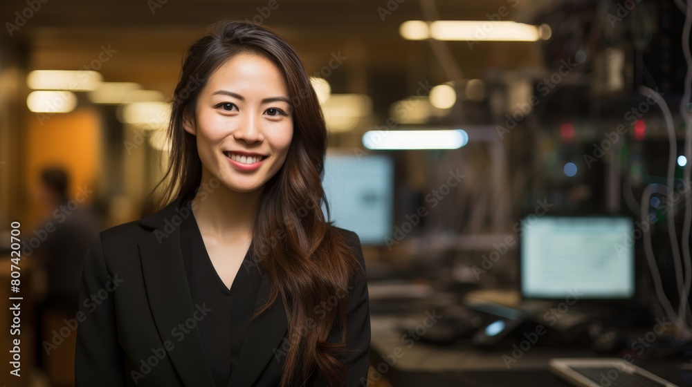 Smiling asian woman in business attire Smiling asian woman in business attire