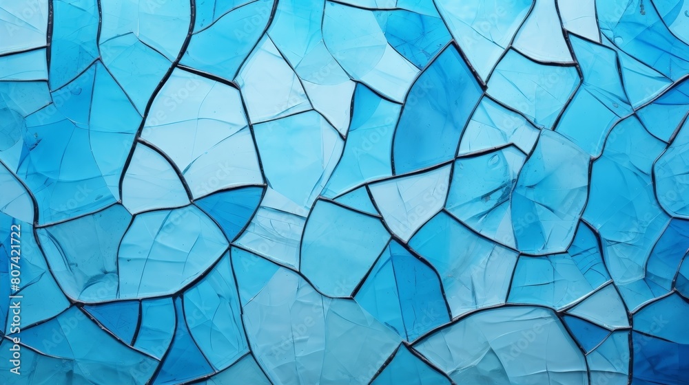 abstract blue glass mosaic texture background