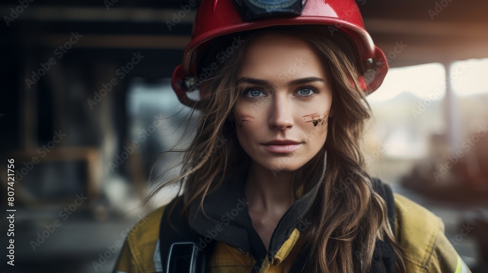 female construction worker in hard hat female construction worker in hard hat