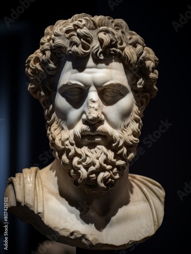 ancient greek marble bust sculpture