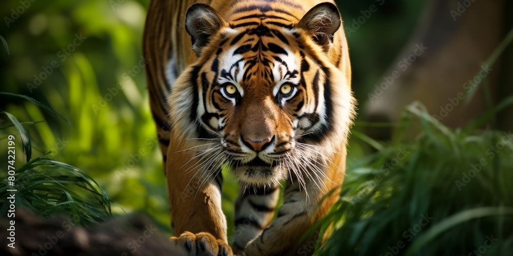 Fototapeta premium Majestic tiger in the jungle