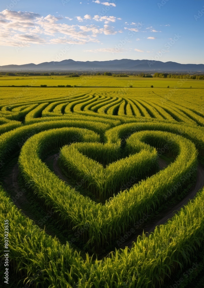 Intricate crop field patterns in scenic countryside landscape Intricate crop field patterns in scenic countryside landscape