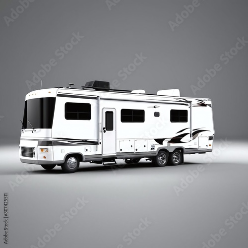 3D image of a RV with an isolated background,