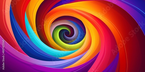 Vibrant colorful spiral abstract background