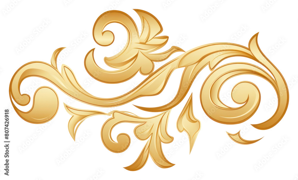 Fototapeta premium PNG Chinese money gold pattern white background.