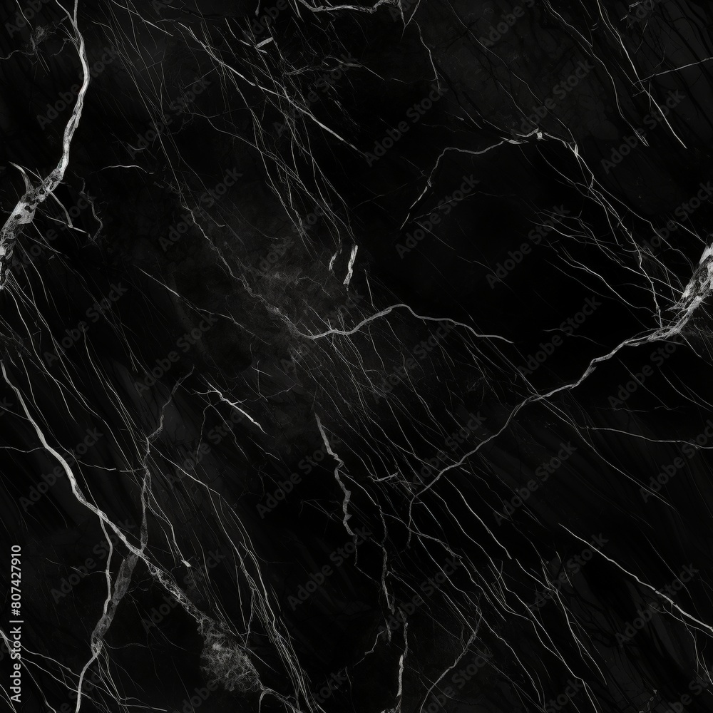 Black Marble with Delicate Linear Design