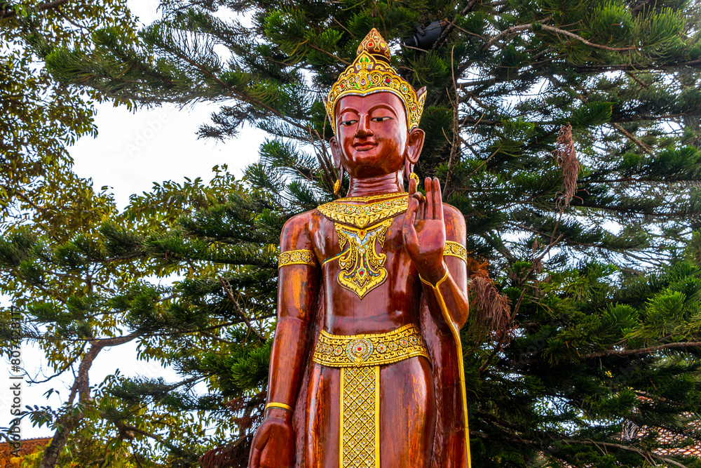 Golden Wat Phra That Doi Suthep temple buddha Chiang Mai Thailand. Golden Wat Phra That Doi Suthep temple buddha Chiang Mai Thailand.