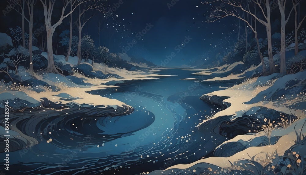 Naklejka premium Clear Plain Shiny Warm Soft Vintage Bokeh Cloudy Wave Like Geometric Blue Background or Texture