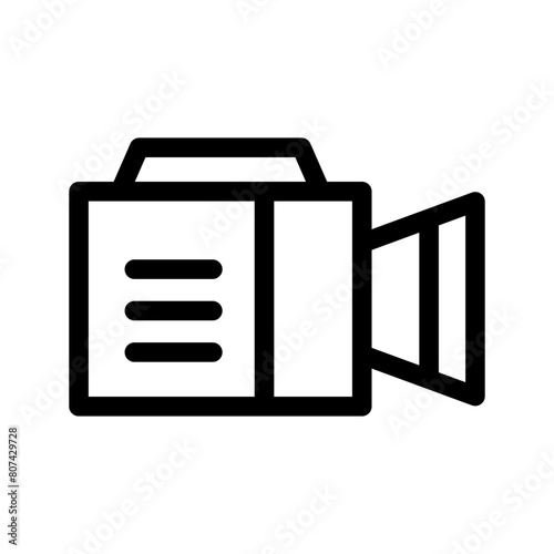 Video Camera Icon Vector Symbol Design Illustration