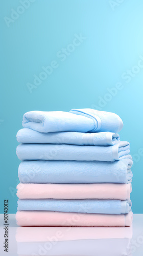 Pile of clean folded towels