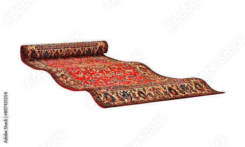 3d render fantasy magic carpet isolated