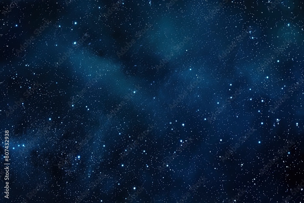 Blue dark night sky with many stars. Milkyway cosmos background - generative ai