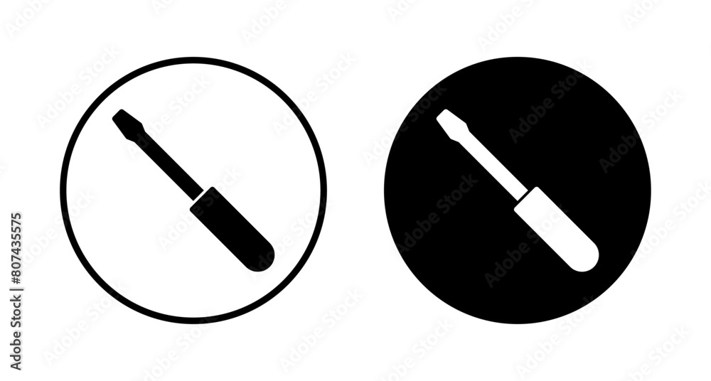 Screwdriver icon vector isolated on white background. Screwdriver vector icon Screwdriver icon vector isolated on white background. Screwdriver vector icon