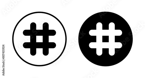 Hashtag icon vector isolated on white background. hashtag vector icon