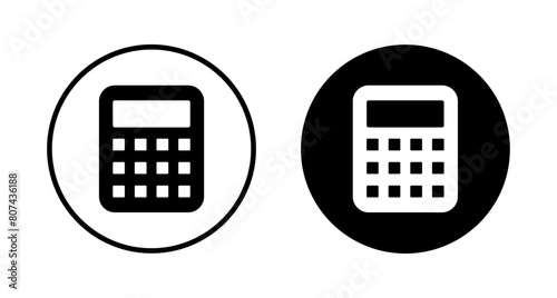 Calculator icon vector isolated on white background. Calculator vector icon. Accounting icon