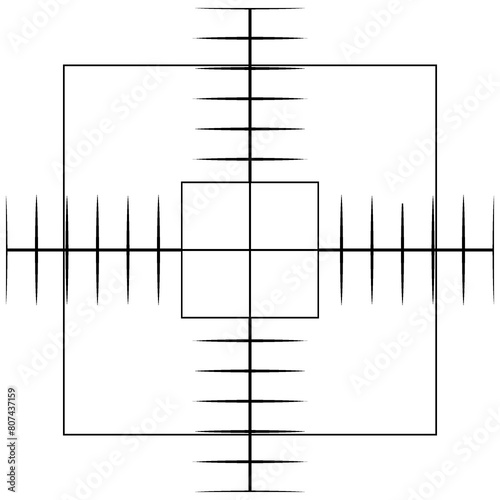 Fotografija transparent rifle sight telescopic lens optics image for target overlay