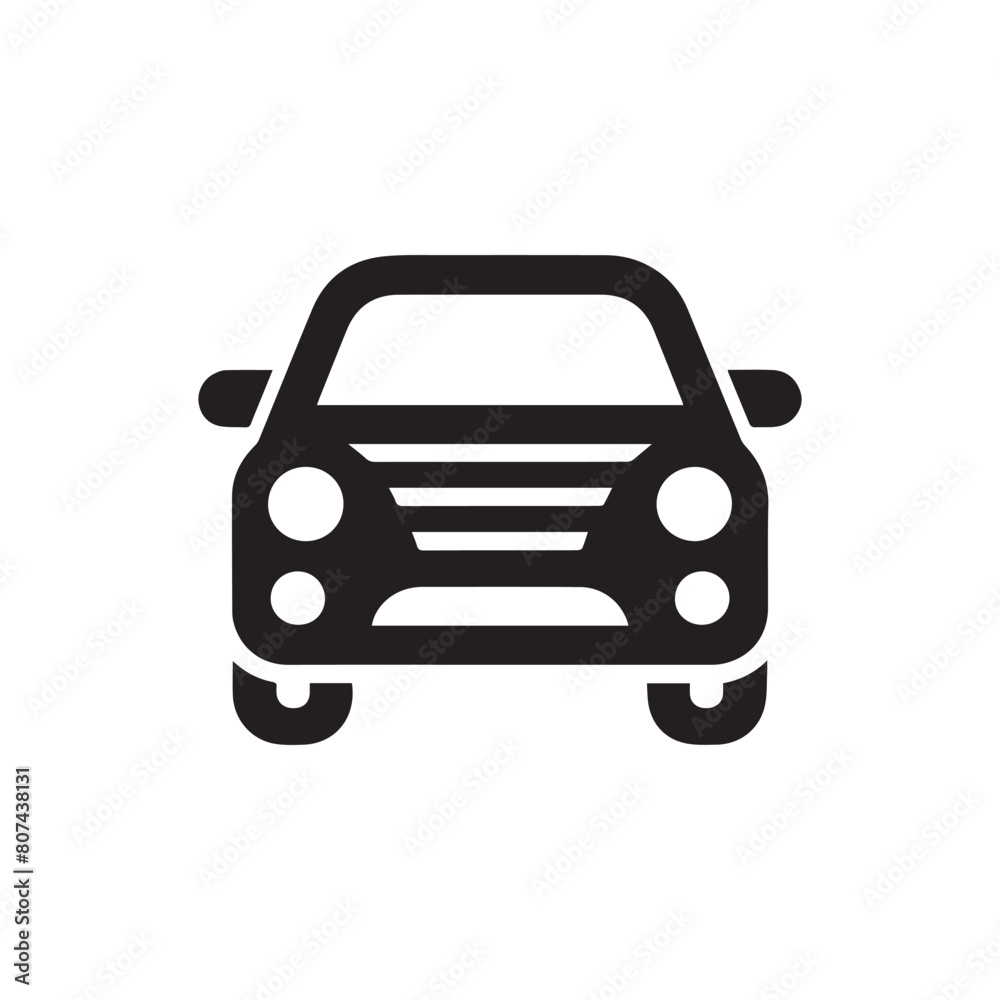 car icon. simple, flat vector illustration in white background car icon. simple, flat vector illustration in white background