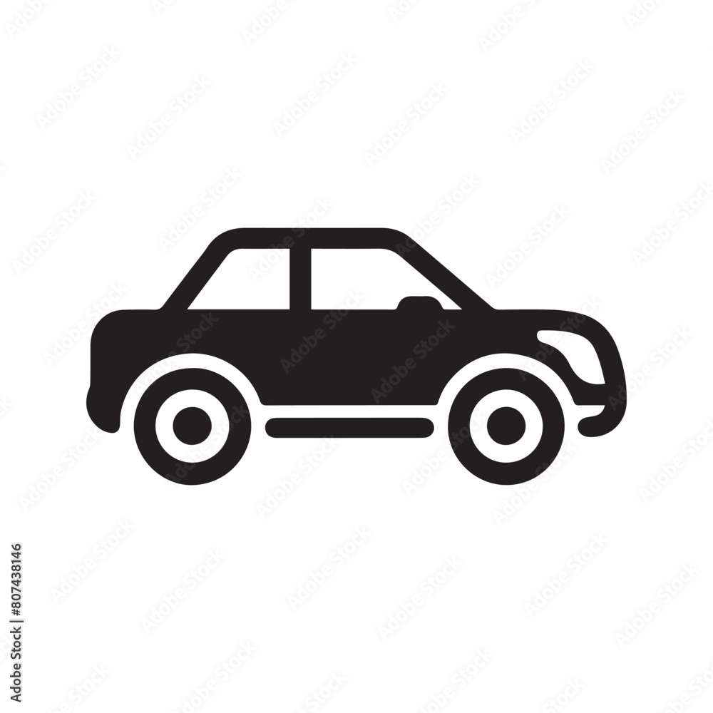 car icon. simple, flat vector illustration in white background car icon. simple, flat vector illustration in white background