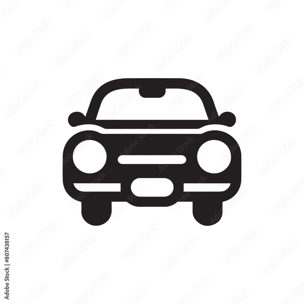 car icon. simple, flat vector illustration in white background car icon. simple, flat vector illustration in white background
