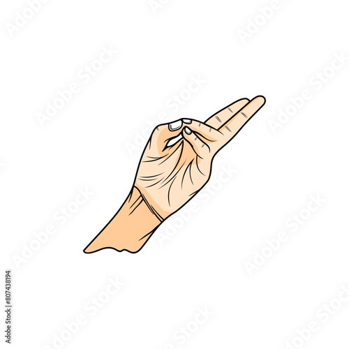 prana mudra gesture hand vector illustration