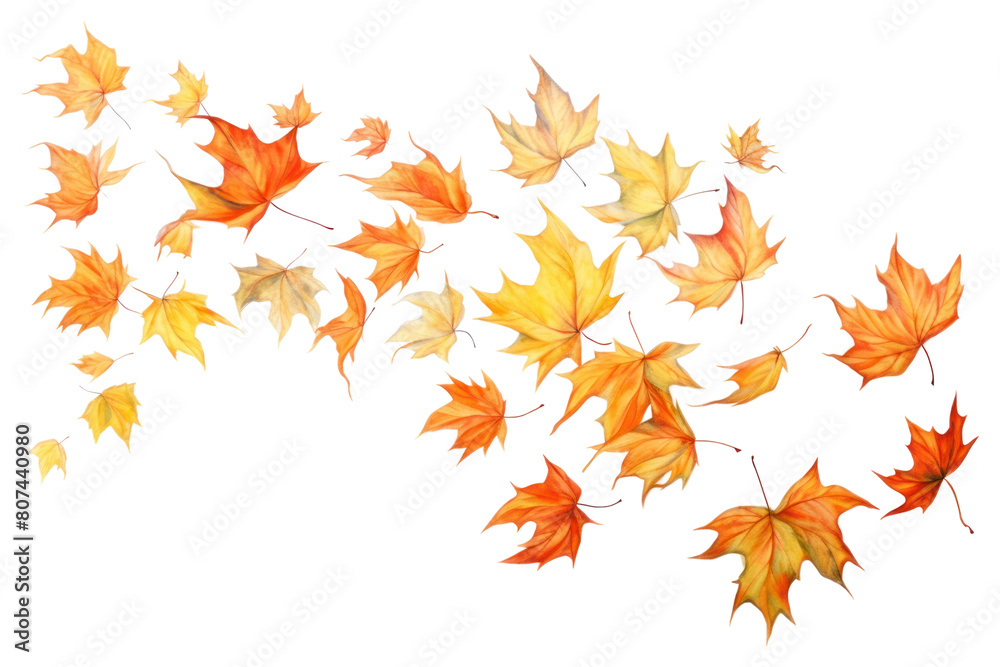 PNG Backgrounds falling autumn leaves.