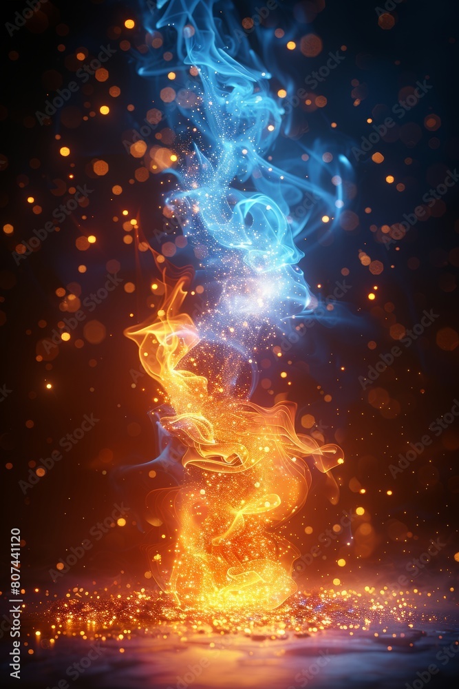 Colorful gradient fluid flow smoke in mesh colorful ink, abstract galaxy background with the colorful mesh color with glowing dots, modern background in gradients color smoke of the texture