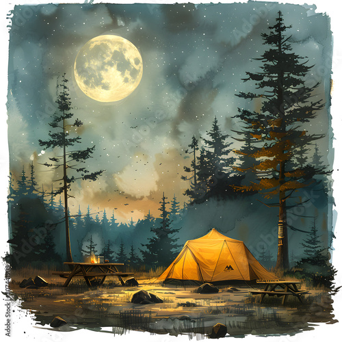 camping in the night © david roy